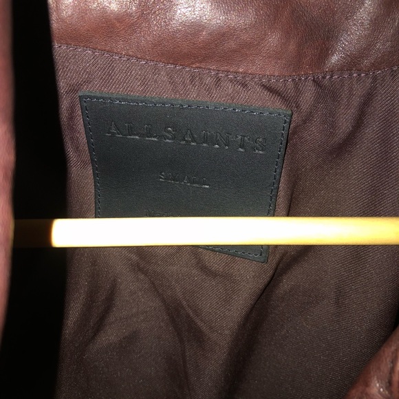 All Saints Balfern Leather Jacket - Picture 3 of 6